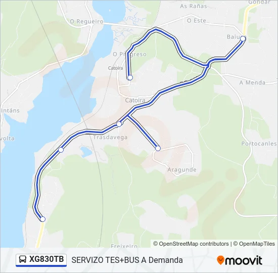 XG830TB Bus Line Map