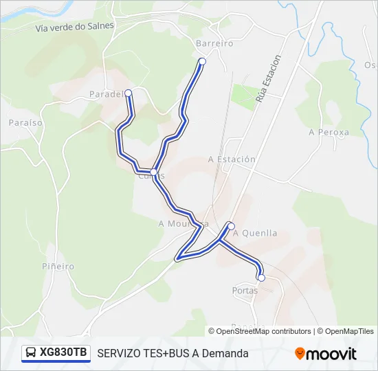 XG830TB Bus Line Map