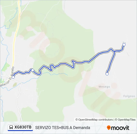 XG830TB Bus Line Map