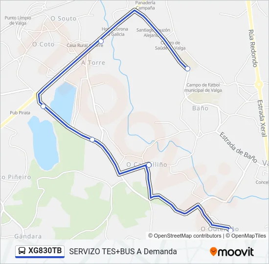 XG830TB Bus Line Map