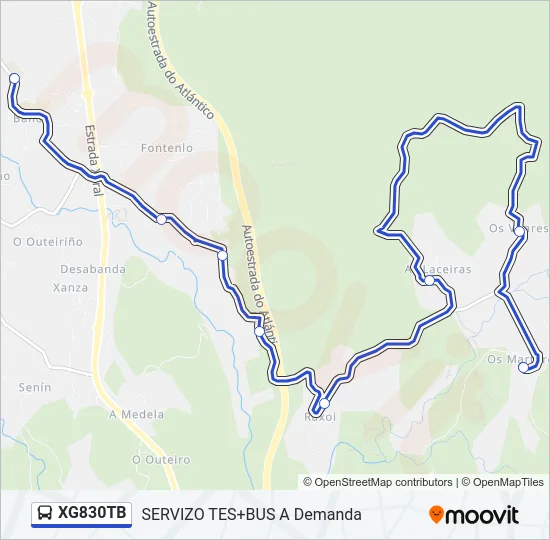 XG830TB Bus Line Map