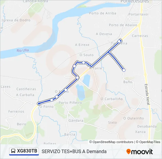 XG830TB Bus Line Map
