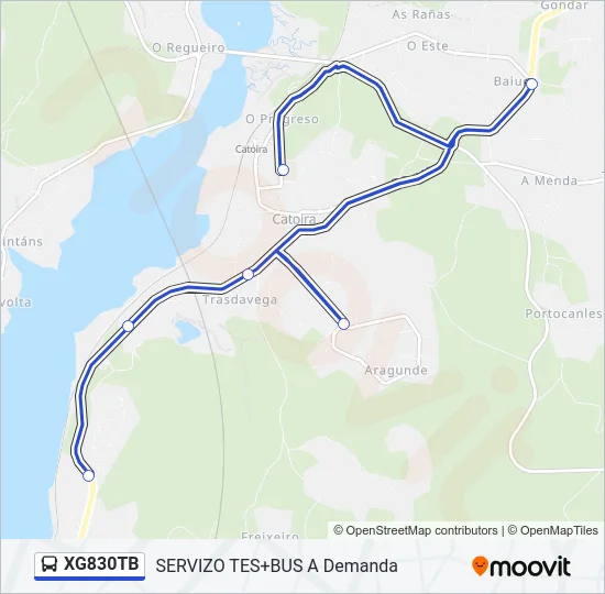 XG830TB Bus Line Map