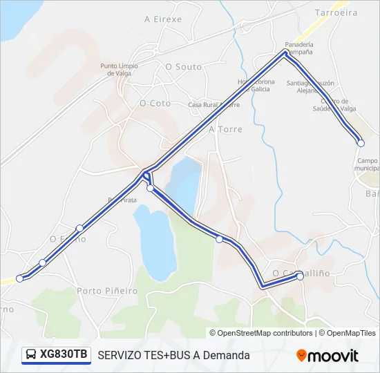 XG830TB Bus Line Map
