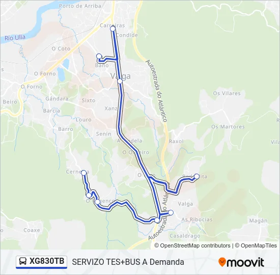 XG830TB Bus Line Map