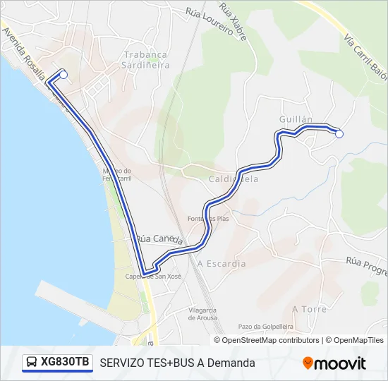 XG830TB Bus Line Map