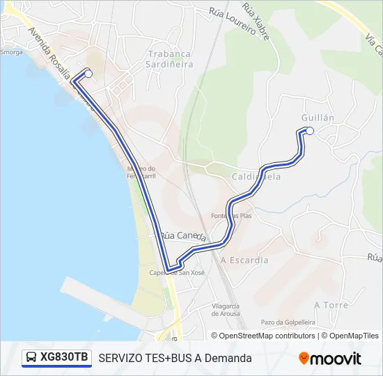 XG830TB Bus Line Map