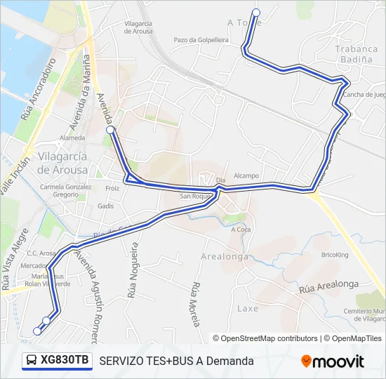 XG830TB Bus Line Map