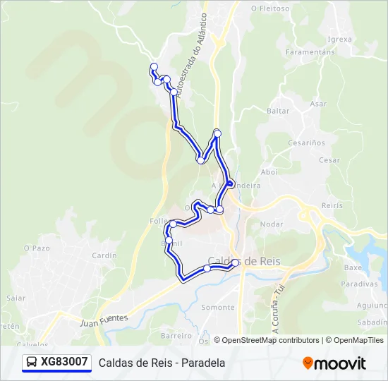 XG83007 Bus Line Map