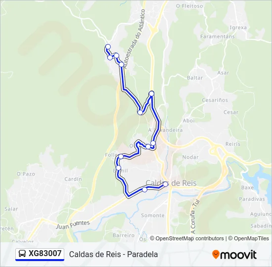 XG83007 Bus Line Map