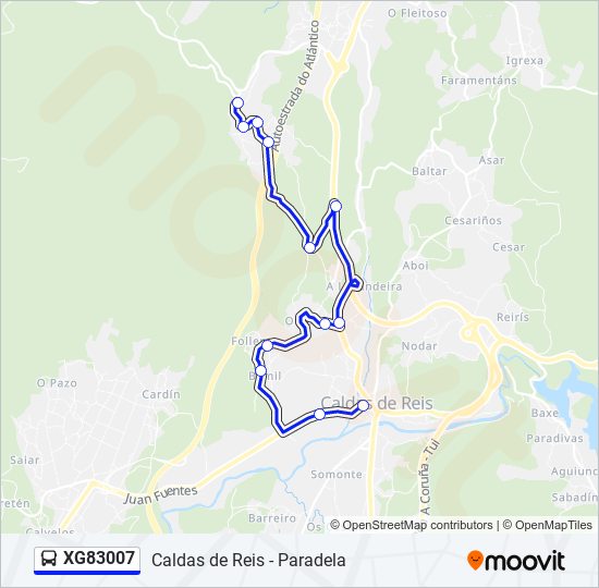 XG83007 bus Line Map