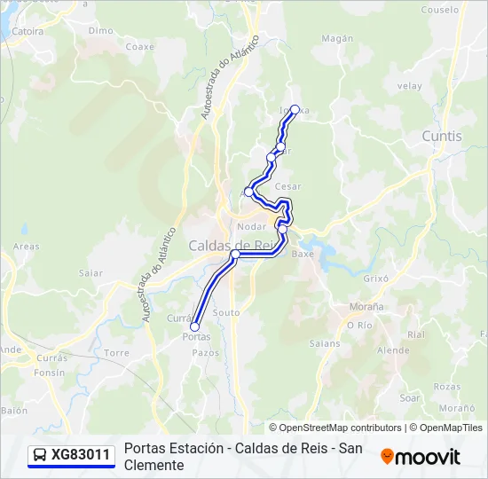 XG83011 Bus Line Map