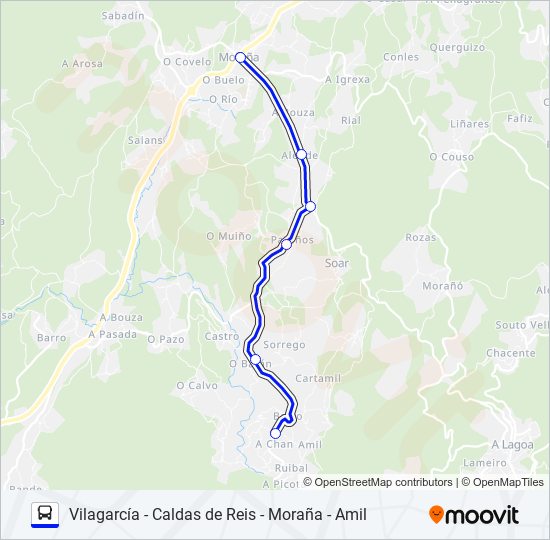 Mapa de XG83001/9 de autobús