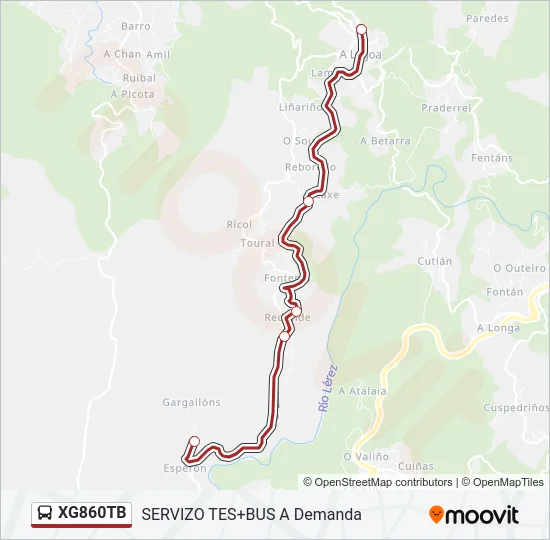 XG860TB Bus Line Map