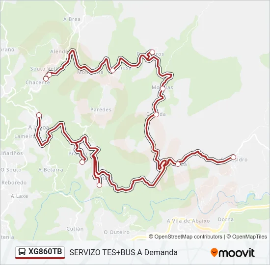 XG860TB Bus Line Map