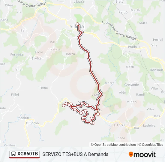 XG860TB Bus Line Map