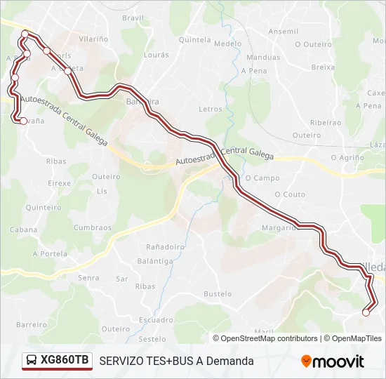 XG860TB Bus Line Map