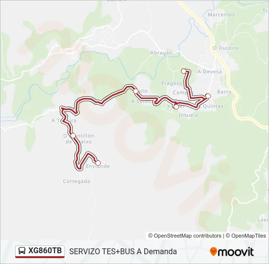 XG860TB Bus Line Map