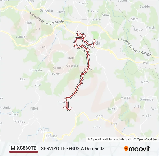 XG860TB Bus Line Map