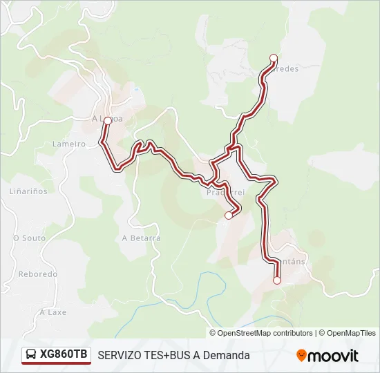 XG860TB Bus Line Map