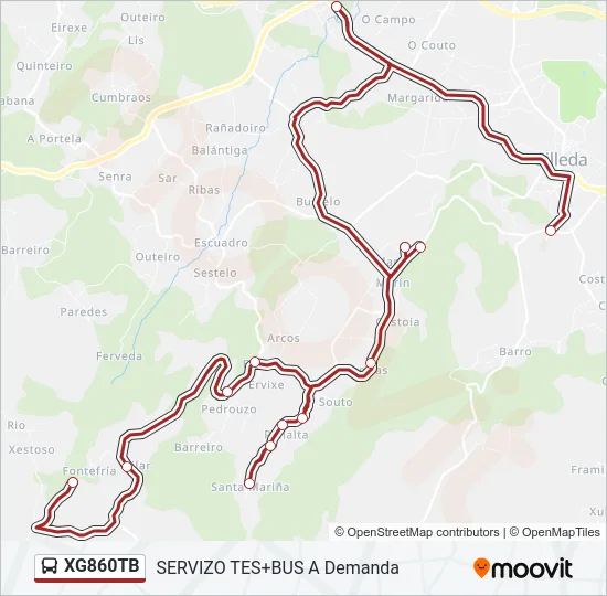 XG860TB Bus Line Map