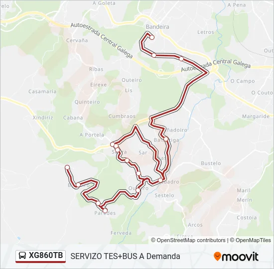 XG860TB Bus Line Map