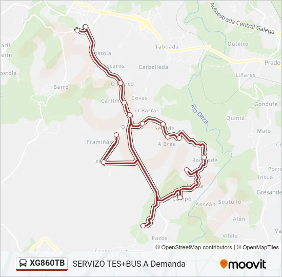 XG860TB Bus Line Map