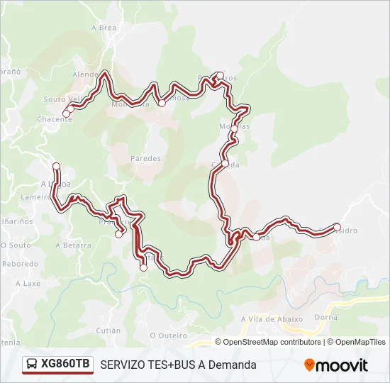 XG860TB Bus Line Map