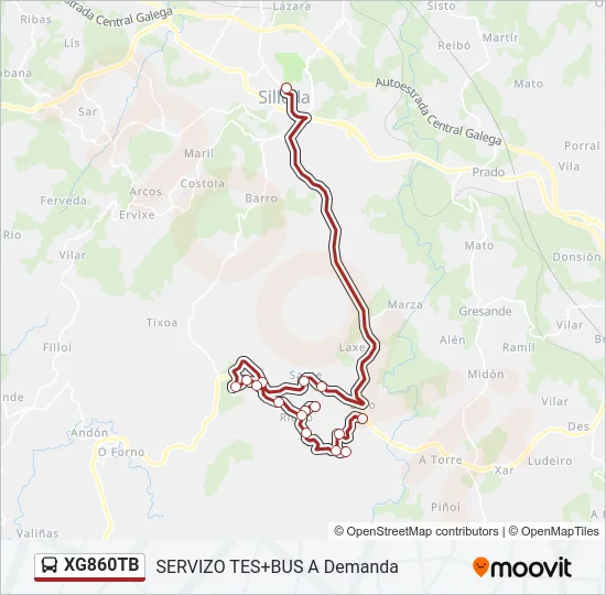 XG860TB Bus Line Map