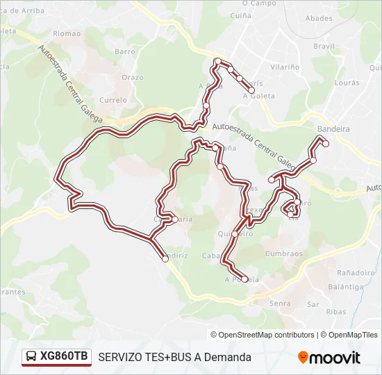 XG860TB Bus Line Map