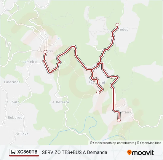 XG860TB Bus Line Map
