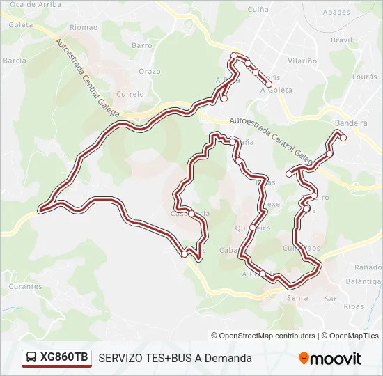 XG860TB Bus Line Map