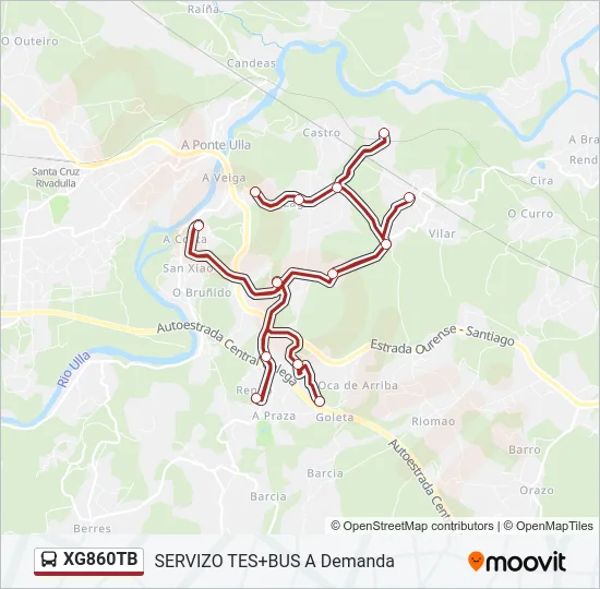 XG860TB Bus Line Map
