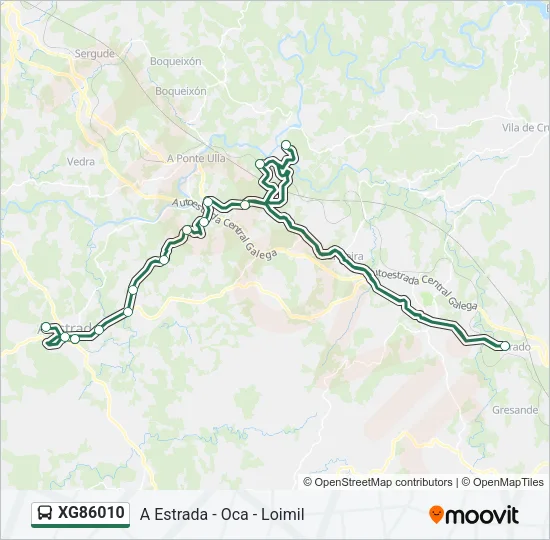 XG86010 Bus Line Map