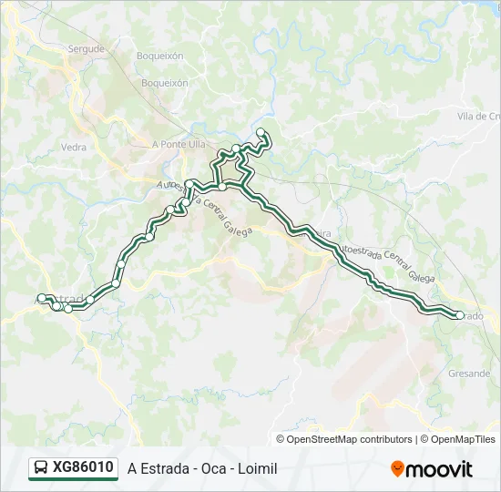 XG86010 Bus Line Map