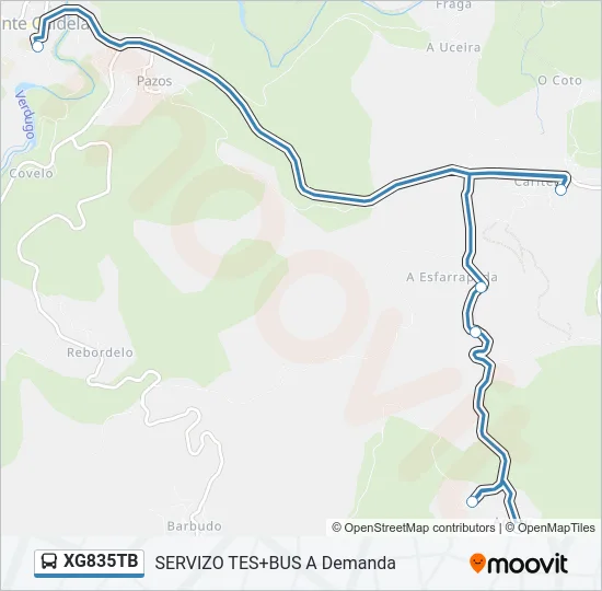 XG835TB Bus Line Map