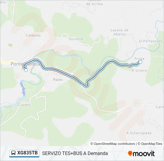 XG835TB Bus Line Map
