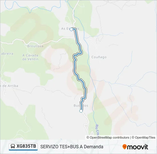 XG835TB Bus Line Map
