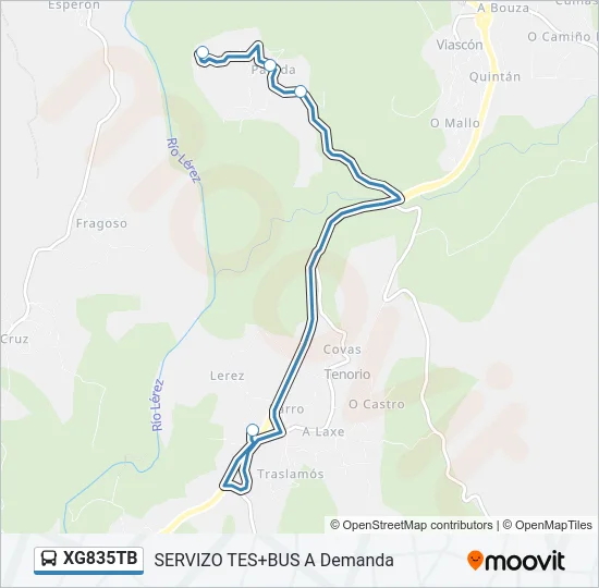 XG835TB Bus Line Map