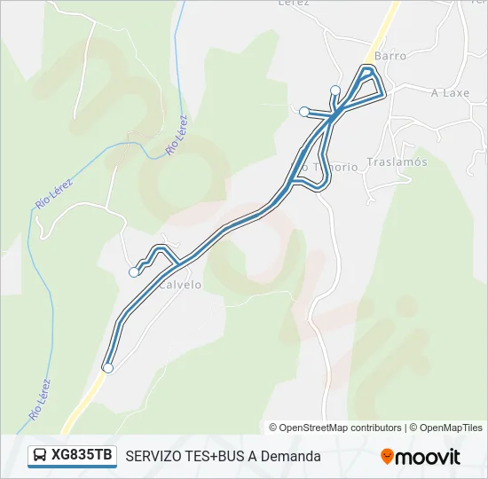 XG835TB Bus Line Map