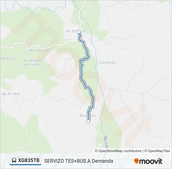 XG835TB Bus Line Map