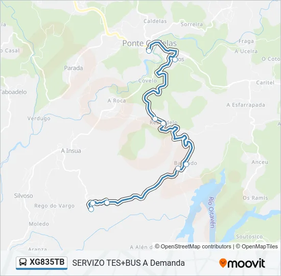 XG835TB Bus Line Map