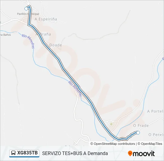 XG835TB Bus Line Map