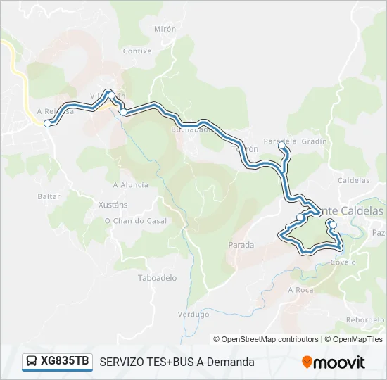 XG835TB Bus Line Map