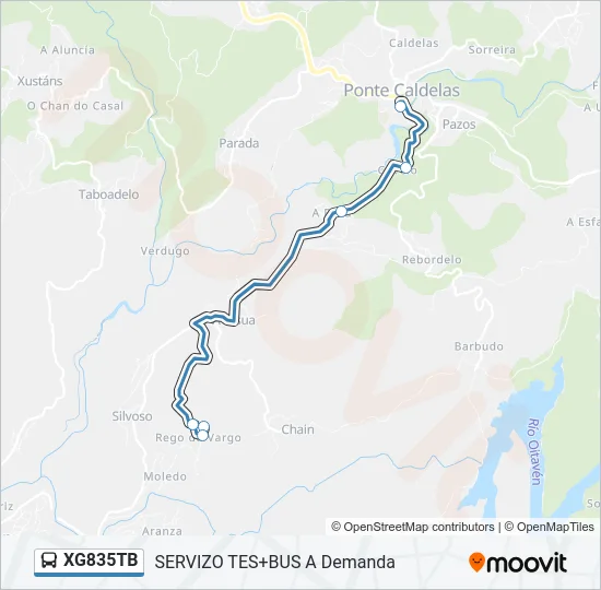 XG835TB Bus Line Map
