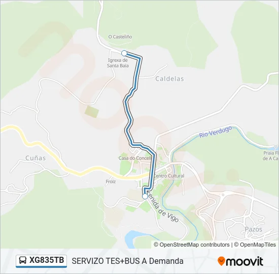 XG835TB Bus Line Map
