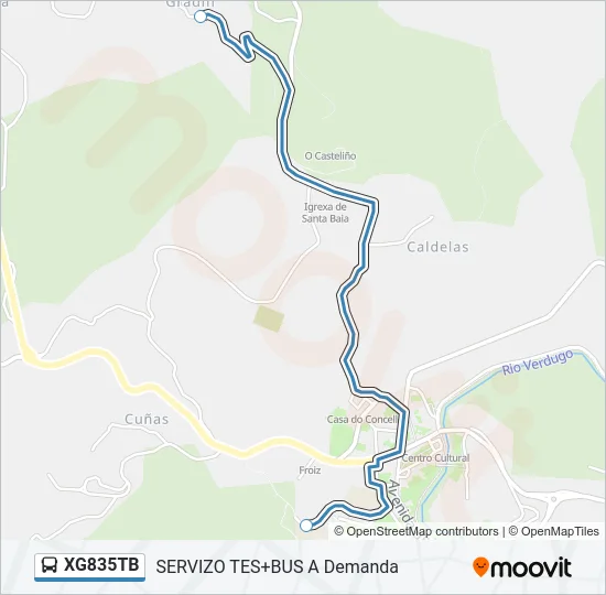 XG835TB Bus Line Map
