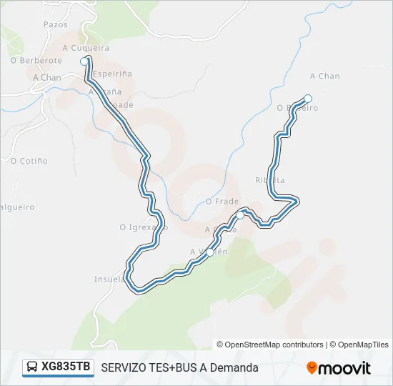 XG835TB Bus Line Map