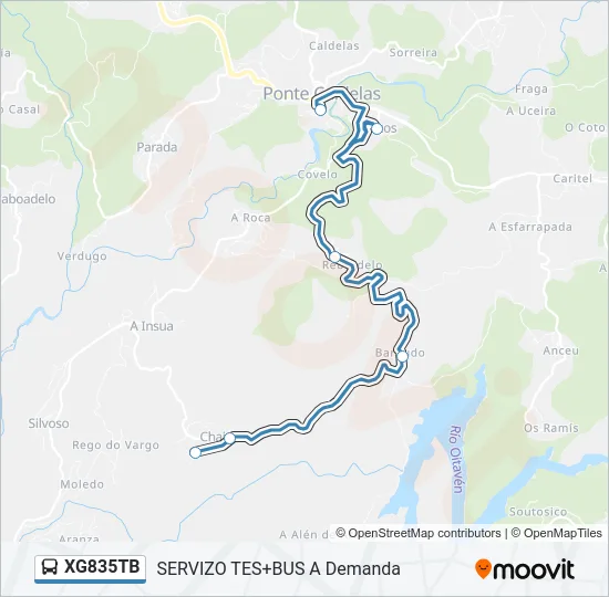 XG835TB Bus Line Map