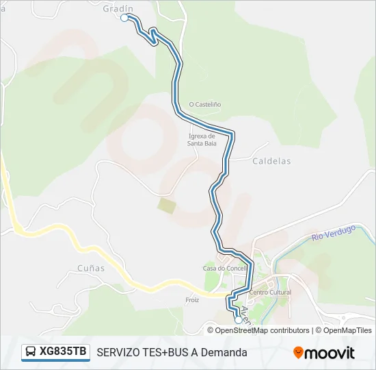 XG835TB Bus Line Map